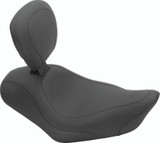 Mustang Motorcycle 79812 - Mustang 04-21 Harley Sportster Wide Tripper Solo Seat w/Driver Backrest - Black