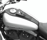 Mustang Motorcycle 93311 - Mustang 00-17 Harley Softail with Square Dash Tank Bib w/Studs- Black
