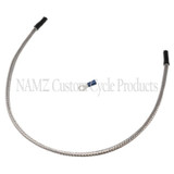 NAMZ NOSSH-1801 - Oil Sending Harness Cover (SS Braided & Clear Coated - Stock Length)