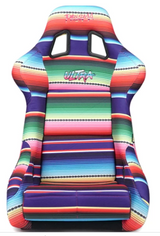 NRG FRP-302-MEXICALI - FRP Bucket Seat PRISMA Serepi Edition W/ Red Pearlized Back Mexi-Cali Blanket Print - Large