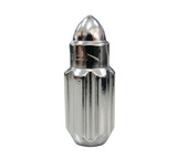 NRG LN-LS500SL-21 - 500 Series M12 X 1.5 Bullet Shape Steel Lug Nut Set - 21 Pc w/Lock Key - Silver