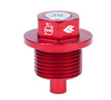 NRG NOP-300RD - Magnetic Oil Drain Plug M20X1.5 Subaru - Red