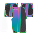 NRG PDL-100MC - Brushed Aluminum Sport Pedal M/T - Neochrome w/Black Carbon