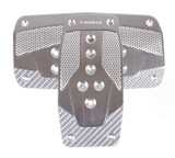 NRG PDL-450GM - Aluminum Sport Pedal A/T - Gunmetal w/Silver Carbon