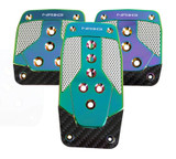 NRG PDL-400MC - Aluminum Sport Pedal M/T - Neochrome w/Black Carbon