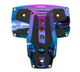 NRG PDL-250MC - Aluminum Sport Pedal A/T - Neochrome w/Black Rubber Inserts