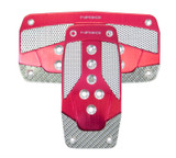NRG PDL-450RD - Aluminum Sport Pedal A/T - Red w/Silver Carbon