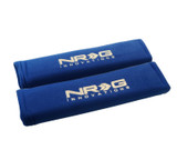 NRG SBP-27BL - Seat Belt Pads 2.7in. W x 11in. L (Blue) Short - 2pc