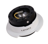 NRG SRK-250BK-WT - Quick Release Kit Gen 2.5 - Black / White Ring w/Finger Grooves