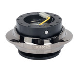 NRG SRK-220BKC - Quick Release Kit - Black Body/ Black Chrome Oval Ring