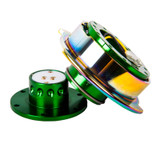 NRG SRK-250GN/MC - Quick Release Gen 2.5 - Green Body / Neochrome Ring