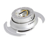 NRG SRK-650SL - Quick Release Kit Gen 3.0 - Silver Body / Silver Ring w/Handles