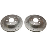 PowerStop AR8121XPR - Power Stop 84-86 Ford Mustang Rear Evolution Drilled & Slotted Rotors - Pair
