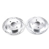 PowerStop AR8163XPR - Power Stop 14-19 Ford Fiesta Rear Evolution Drilled & Slotted Rotors - Pair