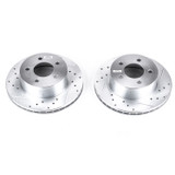 PowerStop AR8722XPR - Power Stop 90-99 Jeep Cherokee Front Evolution Drilled & Slotted Rotors - Pair