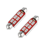 ORACLE Lighting 5207-003 - 44MM 6 LED 3-Chip Festoon Bulbs (Pair) - Red