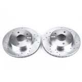 PowerStop AR8742XPR - Power Stop 99-04 Jeep Grand Cherokee Front Evolution Drilled & Slotted Rotors - Pair