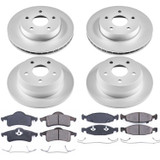 PowerStop CRK2148 - Power Stop 99-02 Jeep Grand Cherokee Front & Rear Z17 Evolution Geomet Coated Brake Kit
