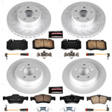 PowerStop CRK2817 - Power Stop 2006 Mercedes-Benz S350 Front & Rear Z23 Evolution Sport Coated Brake Kit