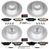 PowerStop CRK2890 - Power Stop 2006 BMW 325i Front & Rear Z23 Evolution Sport Coated Brake Kit