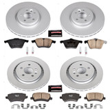 PowerStop CRK4118 - Power Stop 15-18 Volvo S60 Front & Rear Z23 Evolution Sport Coated Brake Kit