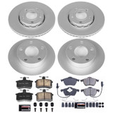 PowerStop CRK530 - Power Stop 99-01 Audi A4 Quattro Front & Rear Z23 Evolution Sport Coated Brake Kit