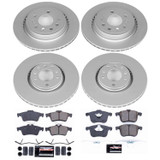 PowerStop CRK5348 - Power Stop 06-11 Saab 9-3 Front & Rear Z23 Evolution Sport Coated Brake Kit
