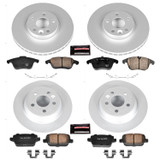 PowerStop CRK5610 - Power Stop 07-11 Volvo S80 Front & Rear Z23 Evolution Sport Coated Brake Kit