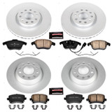 PowerStop CRK5802 - Power Stop 2011 Volkswagen Tiguan Front & Rear Z23 Evolution Sport Coated Brake Kit