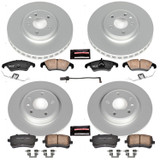 PowerStop CRK5754 - Power Stop 09-11 Audi A4 Front & Rear Z23 Evolution Sport Coated Brake Kit