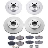 PowerStop CRK5447 - Power Stop 1995 Ford Taurus Front & Rear Z17 Evolution Geomet Coated Brake Kit