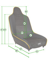 PRP Seats A150110 - PRP Roadster High Back Suspension Seat