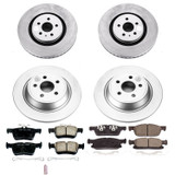PowerStop CRK7231 - Power Stop 15-19 Ford Edge Front & Rear Z17 Evolution Geomet Coated Brake Kit