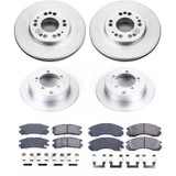 PowerStop CRK802 - Power Stop 95-97 Eagle Talon Front & Rear Z17 Evolution Geomet Coated Brake Kit