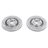 PowerStop EBR1014XPR - Power Stop 04-09 Audi S4 Rear Evolution Drilled & Slotted Rotors - Pair