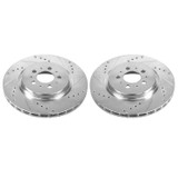 PowerStop EBR1071XPR - Power Stop 04-07 Volvo S60 Rear Evolution Drilled & Slotted Rotors - Pair