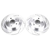 PowerStop EBR1049XPR - Power Stop 07-08 Mercedes-Benz CL550 Rear Evolution Drilled & Slotted Rotors - Pair