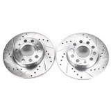 PowerStop EBR1069XPR - Power Stop 2008 Audi A3 Rear Evolution Drilled & Slotted Rotors - Pair