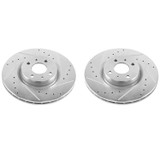 PowerStop EBR1297XPR - Power Stop 12-18 Fiat 500 Front Evolution Drilled & Slotted Rotors - Pair