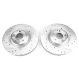 PowerStop EBR1469XPR - Power Stop 15-16 Mercedes-Benz SL400 Front Evolution Drilled & Slotted Rotors - Pair