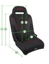 PRP Seats A4108-POR1K - PRP RZR XP4 1000/Turbo/Turbo S/PRO/Maverick Sport Max/Commander Max RST Rear Suspension Seat