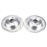PowerStop EBR491XPR - Power Stop 96-97 Mercedes-Benz C36 AMG Rear Evolution Drilled & Slotted Rotors - Pair