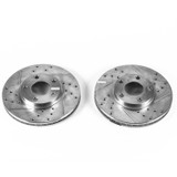 PowerStop EBR616XPR - Power Stop 1998 Volkswagen Passat Front Drilled & Slotted Rotor - Pair