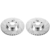 PowerStop EBR869XPR - Power Stop 07-08 Mercedes-Benz CL550 Front Evolution Drilled & Slotted Rotors - Pair