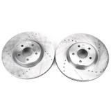 PowerStop EBR897XPR - Power Stop 13-19 Ford Escape Front Evolution Drilled & Slotted Rotors - Pair