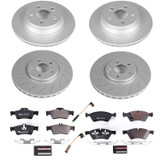 PowerStop ESK4516 - Power Stop 2006 Mercedes-Benz E500 Front & Rear Euro-Stop Brake Kit