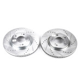 PowerStop JBR1101XPR - Power Stop 06-12 Mitsubishi Eclipse Front Evolution Drilled & Slotted Rotors - Pair
