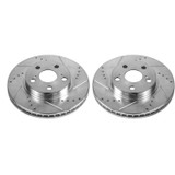 PowerStop JBR1394XPR - Power Stop 11-17 Lexus CT200h Front Evolution Drilled & Slotted Rotors - Pair