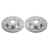 PowerStop JBR1555XPR - Power Stop 12-16 Honda CR-V Front Evolution Drilled & Slotted Rotors - Pair