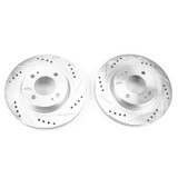 PowerStop JBR1762XPR - Power Stop 17-18 Mitsubishi Mirage Front Evolution Drilled & Slotted Rotors - Pair